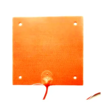 

250C 310*310*1.5mm Heat Pad for CR-10 3D Printer silicone heater 110v 900w adhesive 1 side 4*12mm hole s 1000mm lead wire