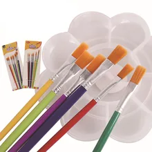 Special Offer 6 color plastic pens children fill color drawing pen hook line pen watercolor pen oil brush painting supplies