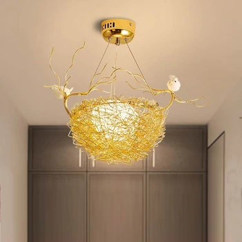 

Nordic Lamp Bird's Nest Pendant Lights Fixtures personality Dining Room Hanging Lamp Modern Pendant Light Fashion Bedroom Lamps