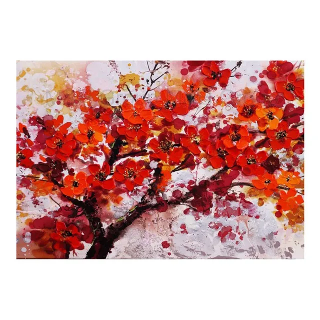 Aliexpress Hand Painted Red Flowers Modern Abstract Oil Hand Painted Red Flowers Modern Abstract Oil Paintings On Canvas Wall Art Pictures For Living Room