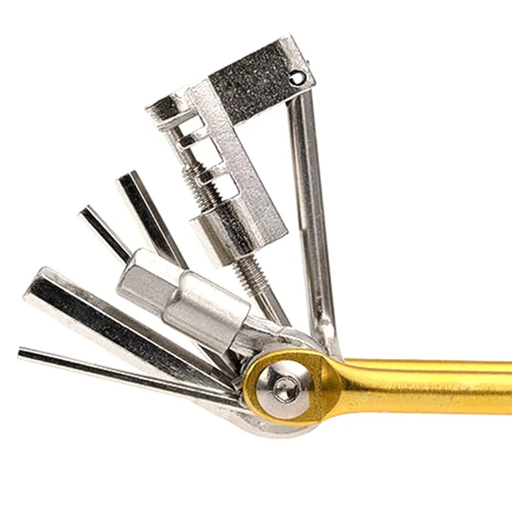 

11 In 1 Multifuction Bicycle Tire Repair Tool Kits Folding Multitool Wrench Screwdriver Chain Cutter Cycling Tools Set
