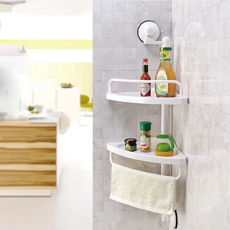 Wall Mounted Bathroom Organizer New House Designs Bathroom Organizer Pvc Wall Mounted Double Layer Corner Storage