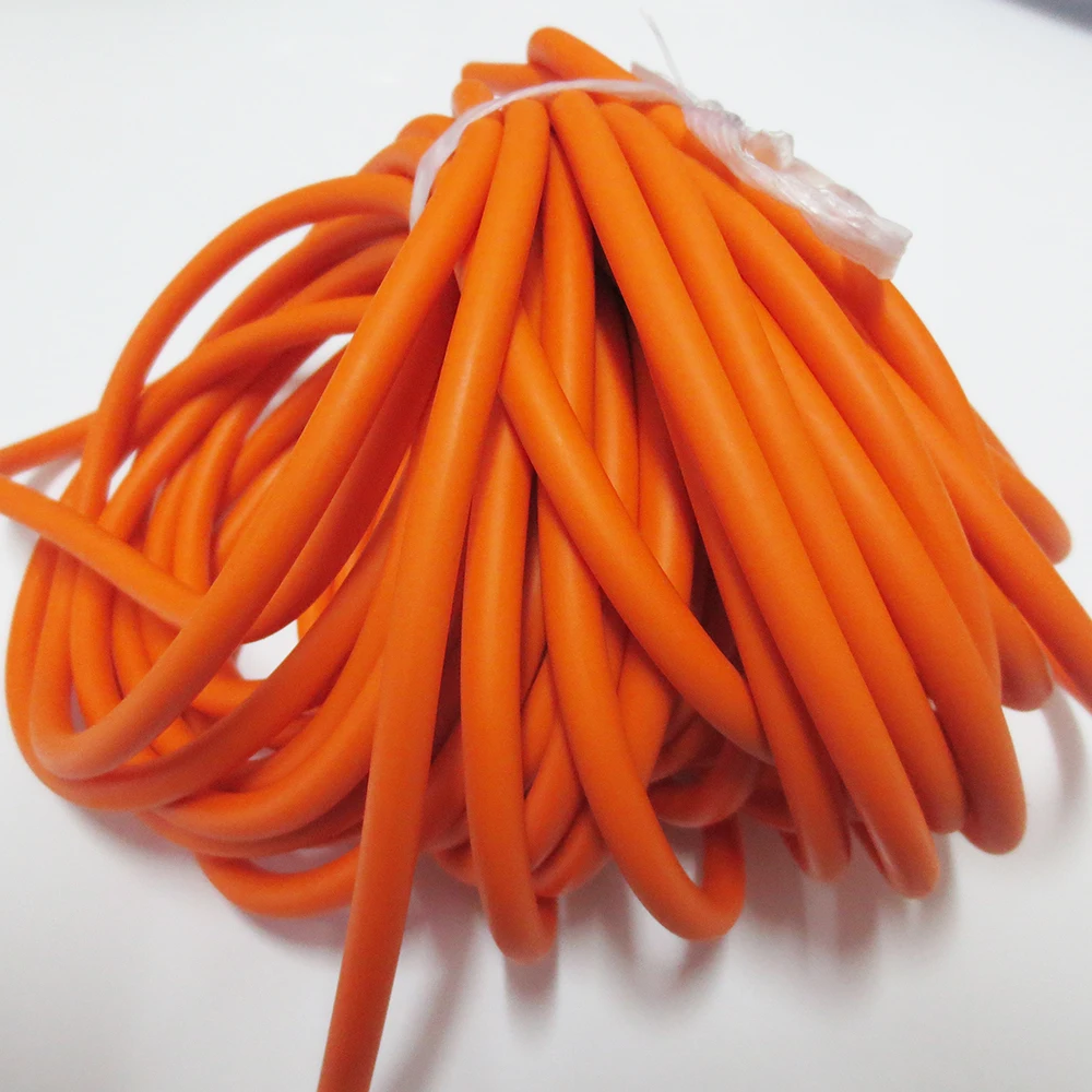 

10M packed size 3060 orange color Natural rubber band latex tube pull rope the latex tubes tourniquet rope elastic rope