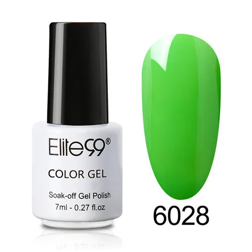 Elite99, белый флакон, 7 мл, одношаговый Гель-лак для ногтей, дизайн ногтей, УФ светодиодный лак, отмачиваемый, Гель-лак для наращивания ногтей - Цвет: 6028
