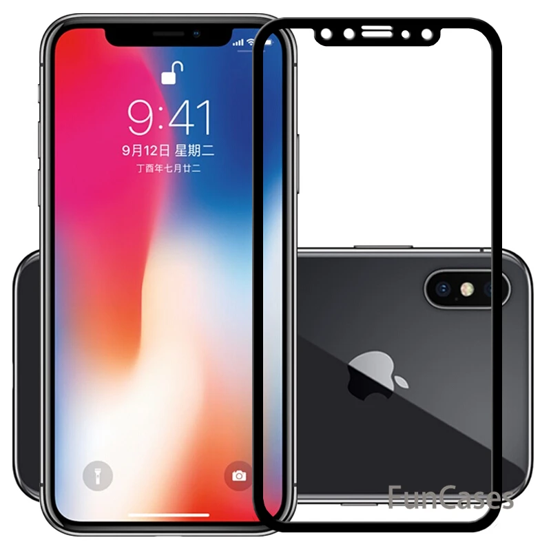 2.5D Закаленное стекло для iPhone XR X XS MAX 8 7 6 S Plus SE 5 5S полное покрытие защитное пленка |