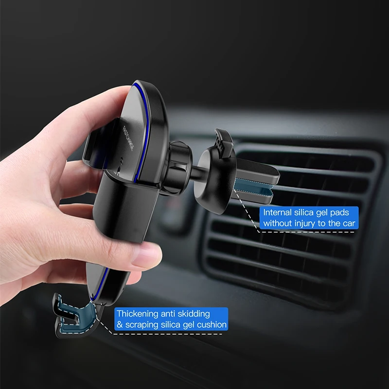 Car Mount Phone Holder Qi Wireless Fast Charger For Xiaomi Mi 9T Wireless Receiver Charging With TPU Case For Xaomi Mi9T 9T Pro