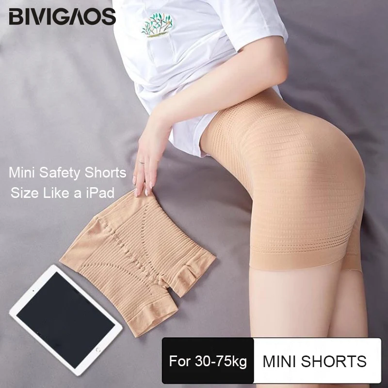 Новые женские Мини шорты BIVIGAOS суперэластичное тонкое нижнее белье с защитой от