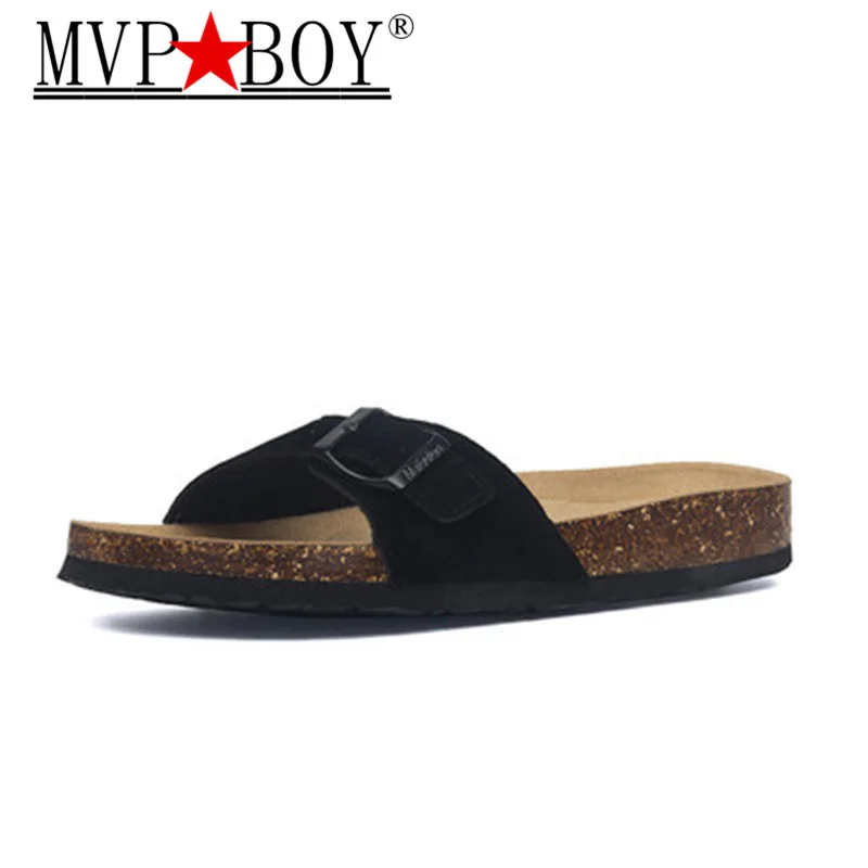 

MVP BOY New Man Fashion Summer Cork Slipper Lover Casual Beach Mixed Color Flip Flops Slides Shoe Flat With Plus Size 35-45