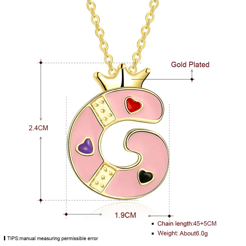 Name Jewelry Alphabet G Letter Necklaces Pendants Gold Color Crown Necklace For Women Gift G Letter Necklace Letter Necklacename Necklace Aliexpress