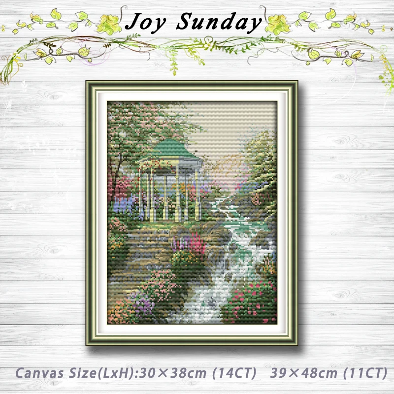 

The stream gurgling scenery painting dmc 14CT 11CT counted cross stitch kits embroidery set Needlework Set chinese cross stitch