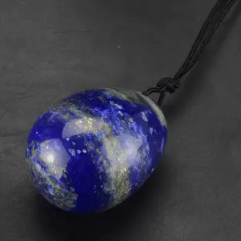 

Drilled Natural Lapis Lazuli Yoni Eggs Pelvic Kegel Exercise Vaginal Tightening Ben Wa jade for Women Health Care 45*35mm