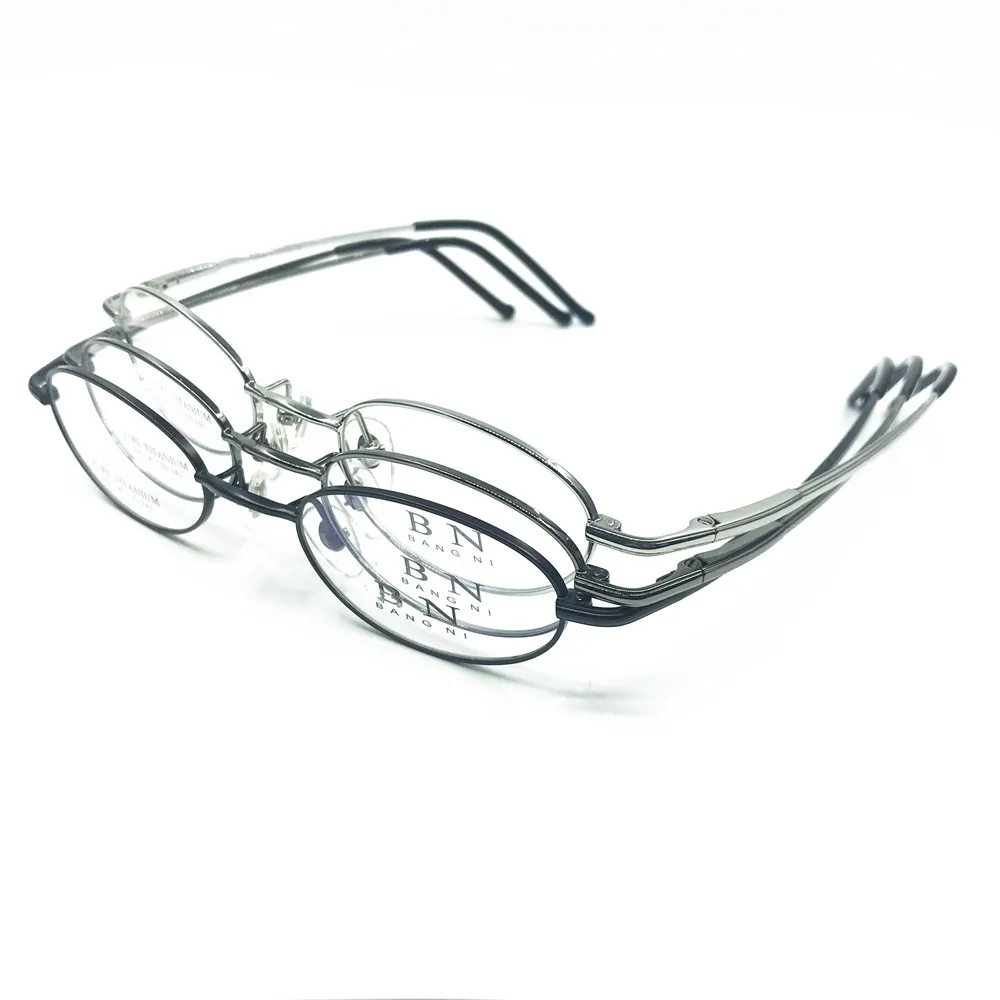 Легкие маленькие овальные оправы для очков из чистого титана, очки с полной оправой для близорукости, очки для мужчин и женщин, высокое качество