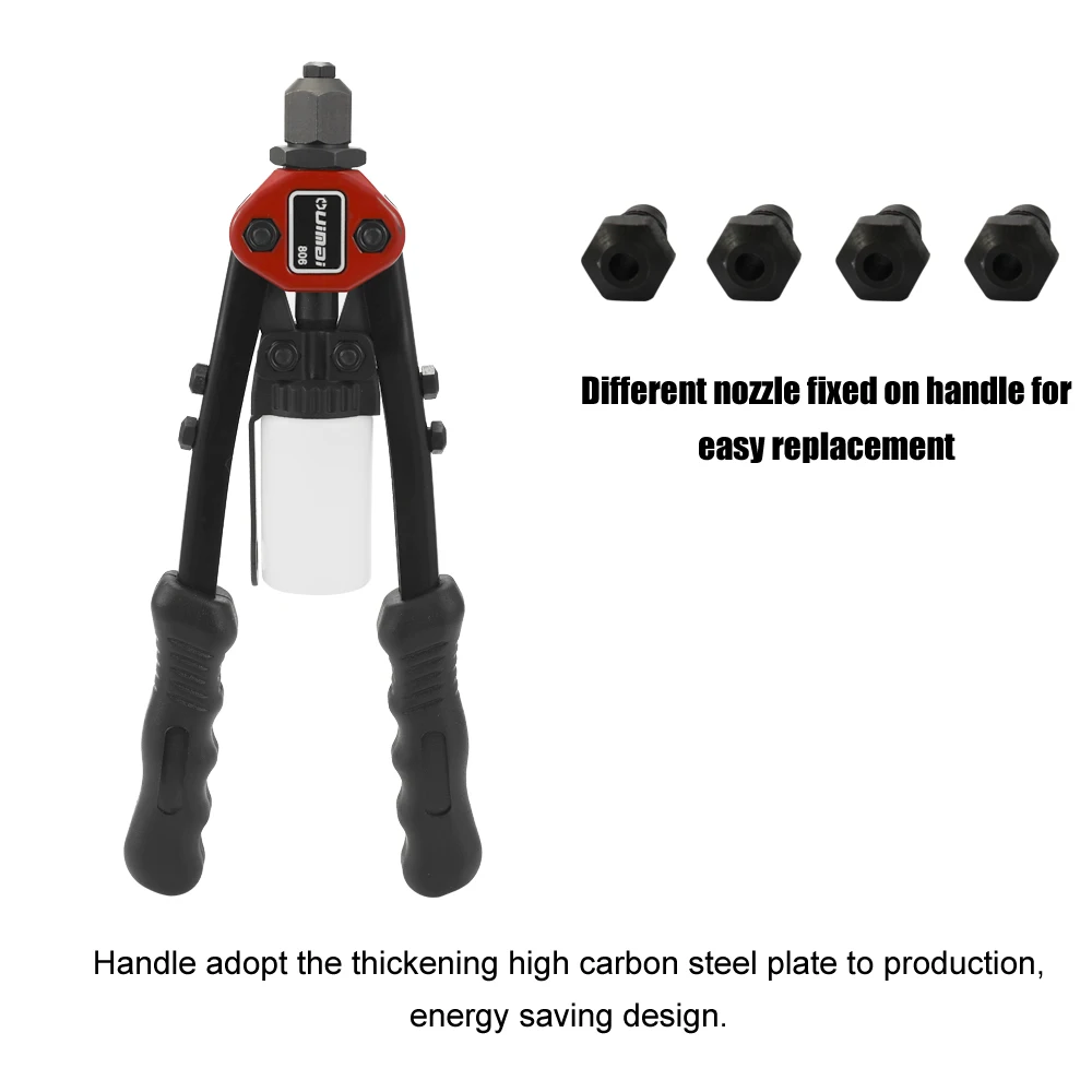 BT-806 Ручные Энергосберегающие ручные заклепки пистолет удобный легкий износ-Resisitant клепальщик инструменты с гайкой штампы ядро клепальщики