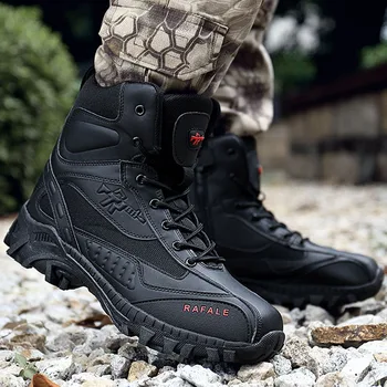 

men winter boots 2018 Wear-resisting Desert Boots Non-slip Army Boots Men Waterproof Outdoor military shoes Ankle Combat Boot