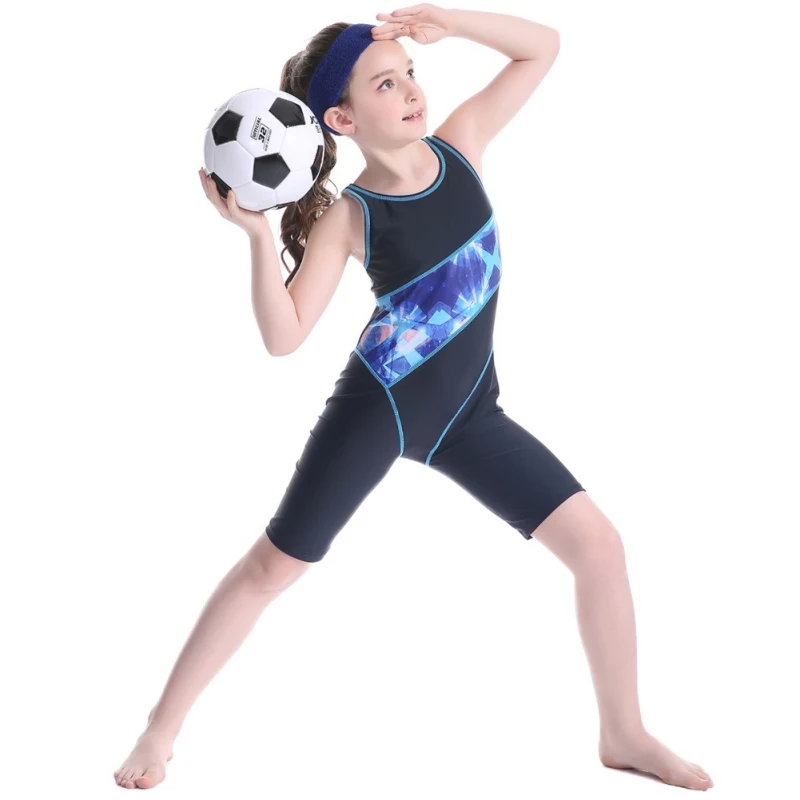 

Children Europe and the United States Cute Swimsuit Siamese Long Legs Sun Training Kit Surf Kits Racing swimsuit