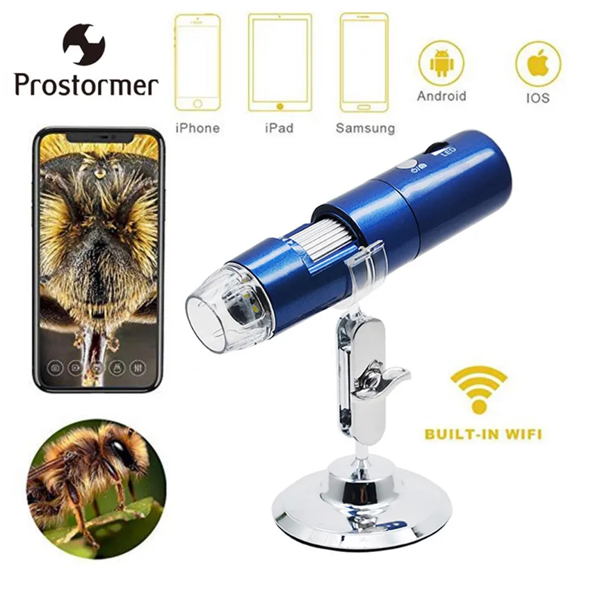 

PROSTORMER 1000X Wifi microscope Digital Microscope Usb Magnifier Inspection Camera For Kids Educational Toys