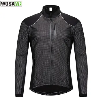 

Winter Fleece Bike Jacket Men Women Reflective Bicycle Jackets Waterproof Windproof Riding Windcoat Clothing Cycling Jacket