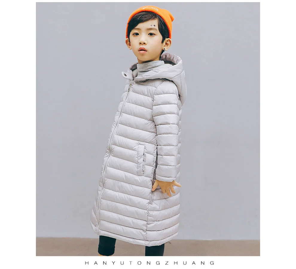 Зимняя парка-пуховик для девочек; Новая брендовая модная однотонная Детская куртка унисекс с капюшоном; детская хлопковая теплая верхняя одежда; Casacos