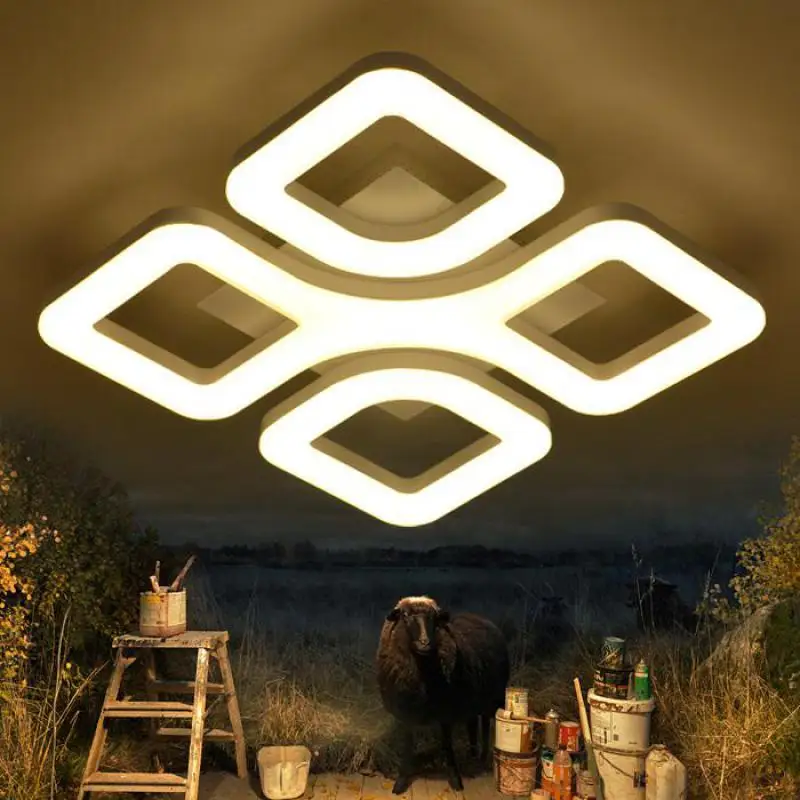 Study font b room b font Square Led Ceiling Lights lamparas Modern surface led font b