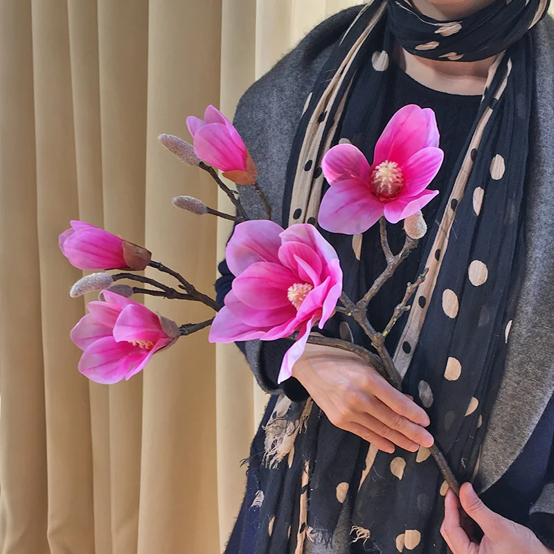 Орхидеи на ощупь латексные украшения для стола цвет белый магнолия|orchid flower|real touch
