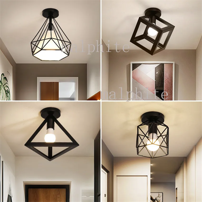 

Nordic LED Iron Ceiling Lights Lighting Coffee Shop Simple Decor Ceiling Lamp Living Room Lights Bedroom Luminaria Home Decor