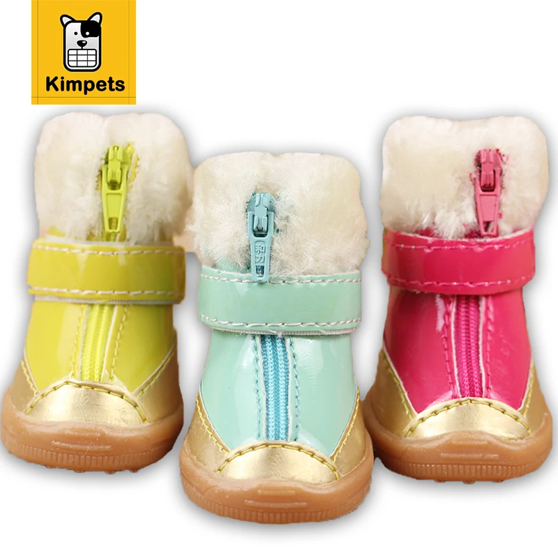 Pet Puppy Autumn Winter Shoes for dogs Small Dogs Soft PU Leather