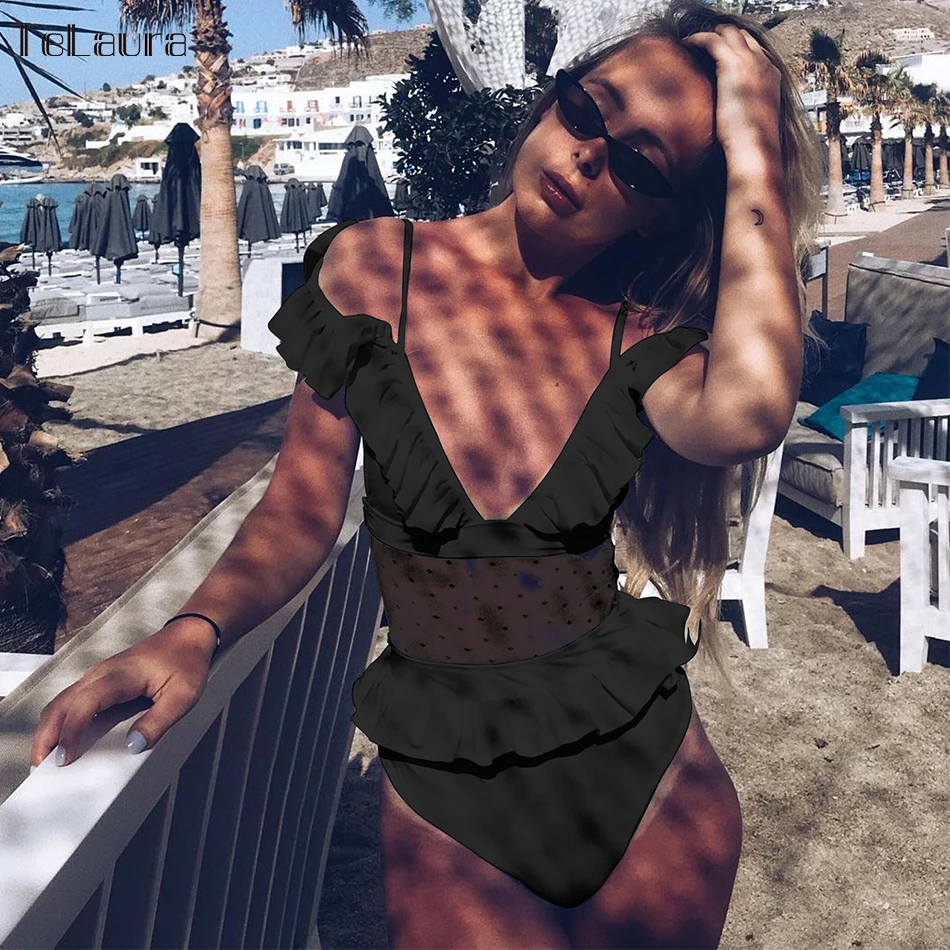 Сексуальный кружевной Цельный купальник с пуш-ап, женский купальник монокини с высокой талией, боди, купальный костюм, летняя пляжная одежда