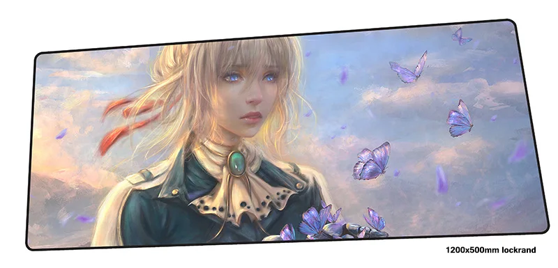 Violet evergarden коврик для мыши 1200x500 мм коврики для мыши HD Печать игровой коврик для мыши геймер дешевый персонализированные коврики для мыши Клавиатура ПК коврик