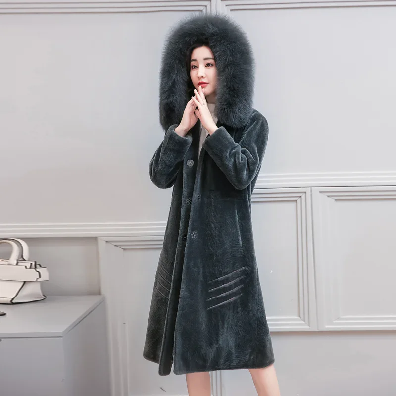 2018 New Hot Sale Woman Wool Coat High Quality Winter Jacket Women Slim Woolen Long Cashmere Coat Cardigan Jackets Elegant Blend
