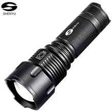 SHENYU LED Flashlight 26650 Zoom Torch Waterproof T6 2000LM 3 Mode Light For 3x AA or 3.7v Battery for Riding with bike holder