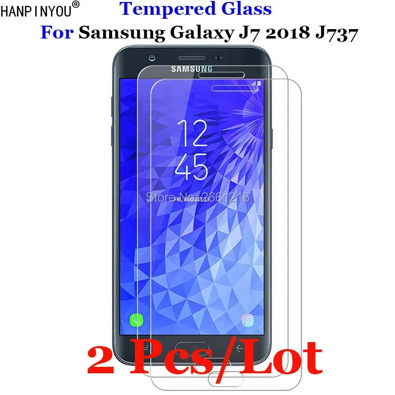 2 шт. для Samsung J7 2018 закаленное стекло 9H 2.5D Премиум Защитная пленка экрана Galaxy V