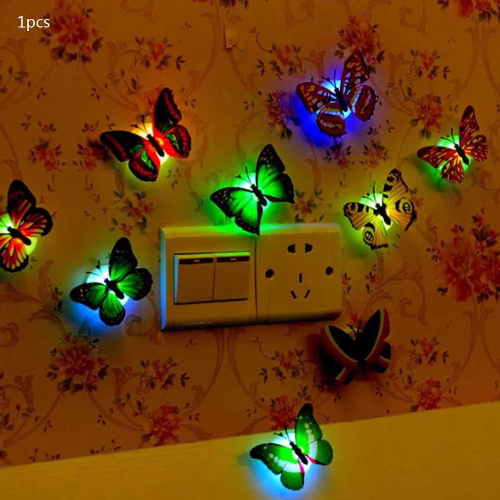 

LED Night Light Colorful Changing Butterfly Hallway Night Lights for Party, Bedroom, Kitchen, Patio Decor