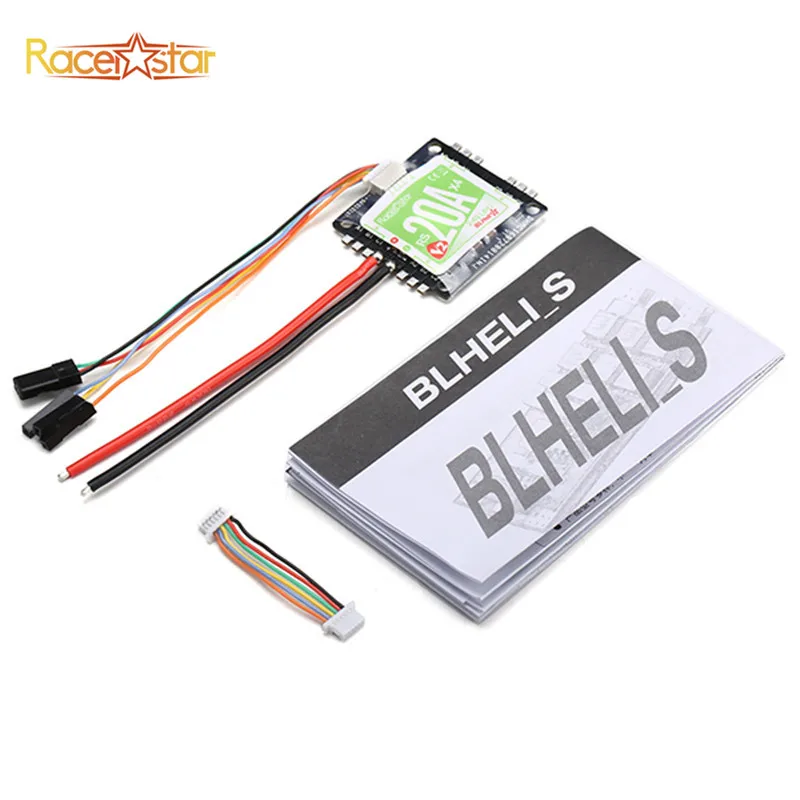

Hot Sale Racerstar RS20Ax4 V2 20A BB2 48MHz Blheli_S 2-4S Opto Oneshot42 Multishot 4 in 1 ESC For FPV Racer
