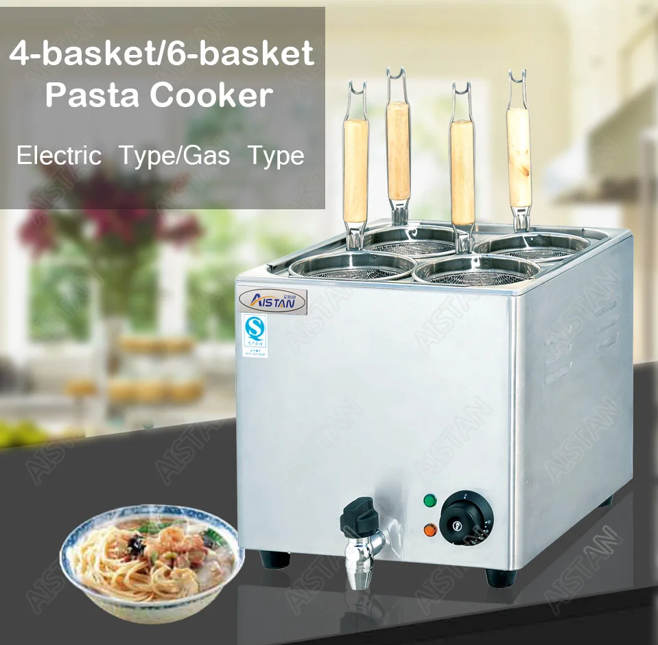 EH674 4-basket electric counter top pasta cooker for commerical use