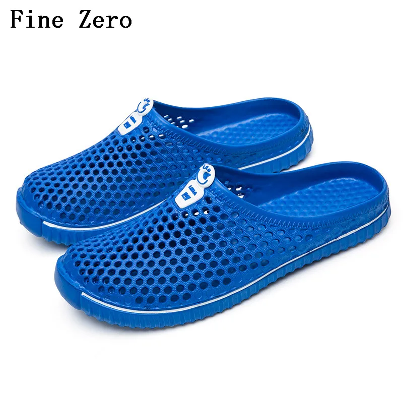 

2018 Men Summer Sandals Hollow Out Mesh Breathable Lovers Slippers Unisex Casual Beach Shoes Flats Flip Flops zapatos hombre