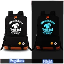 2017 High Quality Anime Fairy Tail Luminous Printing Canvas Backpacks for Teenage Girls Laptop School Bags for Teenagers Mochila