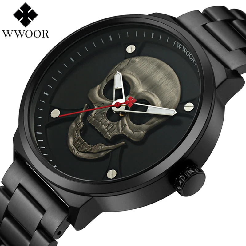 

WWOOR Top Brand Luxury Army Military Male Watch Casual Fashion Men Watches Stainless Steel Retro Quartz Clock Relogio Masculino