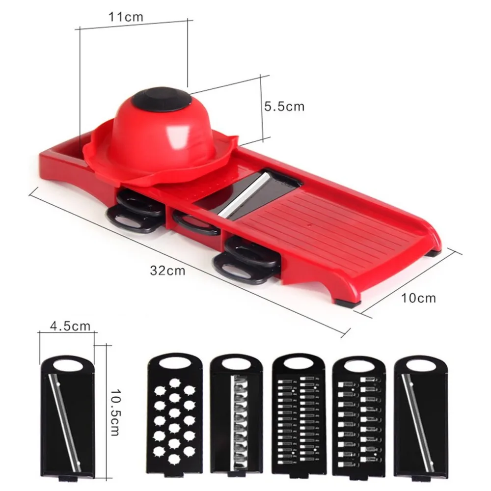 Руководство овощерезка мандолина слайсер морковь Терка Жульен картофель резак фрукты овощи инструменты кухонные принадлежности 6 лезвий