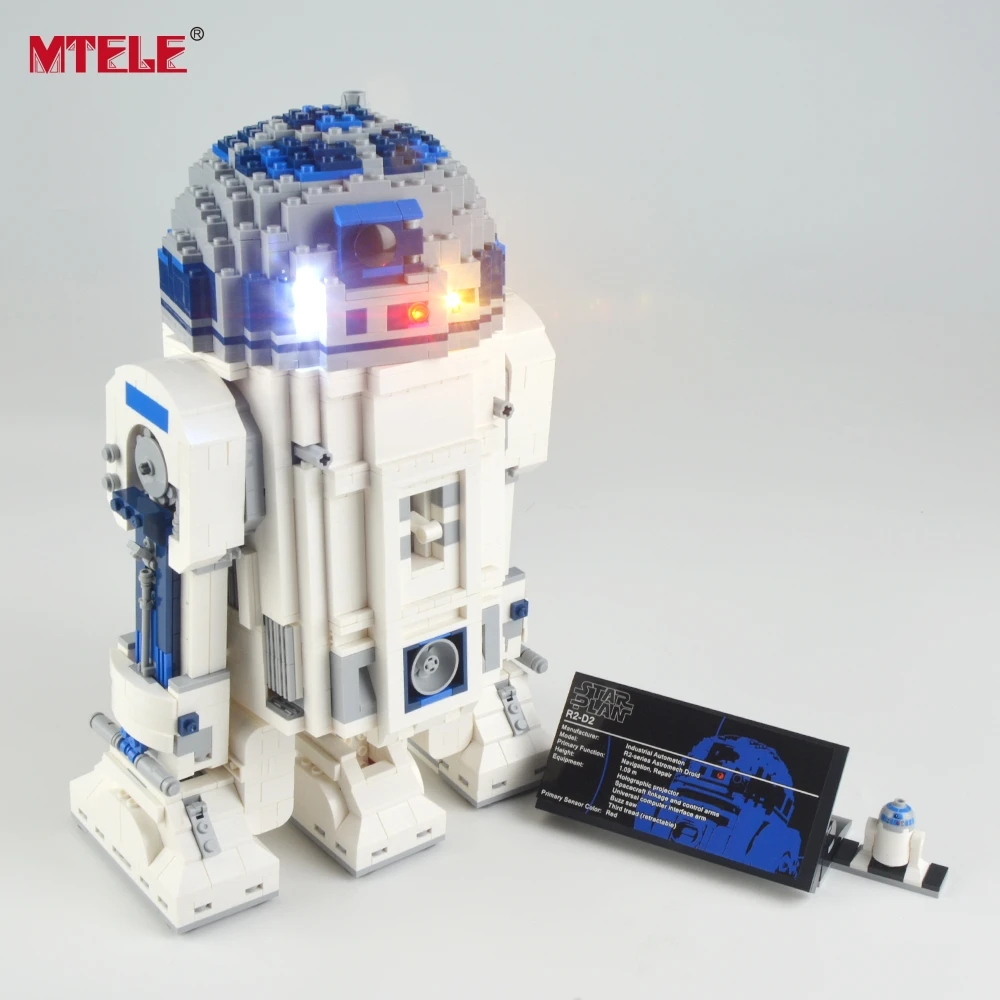 MTELE светодиодный светильник комплект для фильма Звездные войны R2 D2 строительные