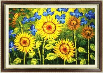 Needlework DIY DMC Cross stitch Sets For Embroidery kits Van Gogh Sunflower oil painting Scenic Pattern Cross-Stitch | Дом и сад