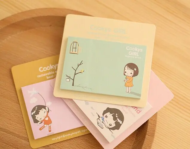 Новинка kawaii cookys липкие заметки для девочек блокнот записей доски Закладка