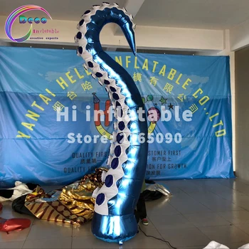 

3m high Giant blue shiny colour Outdoors Building Decoration Inflatable Octopus Tentacle