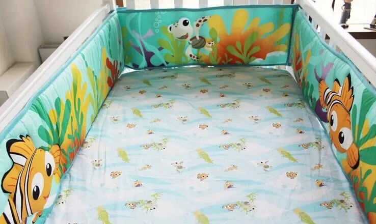 8 Pecas Lit Bebe Ensemble De Literie Trouver Nemo Nurseries Lit Bebe Ropa De Cama Tour De Lit Couette Drap Poussiere Volants Aliexpress