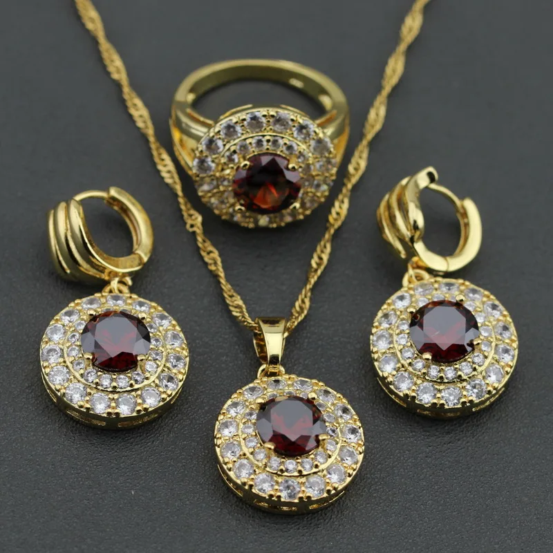 Комплект из колье серёг и кольца с австрийским кристаллом|earrings necklace|necklace pendant ringset