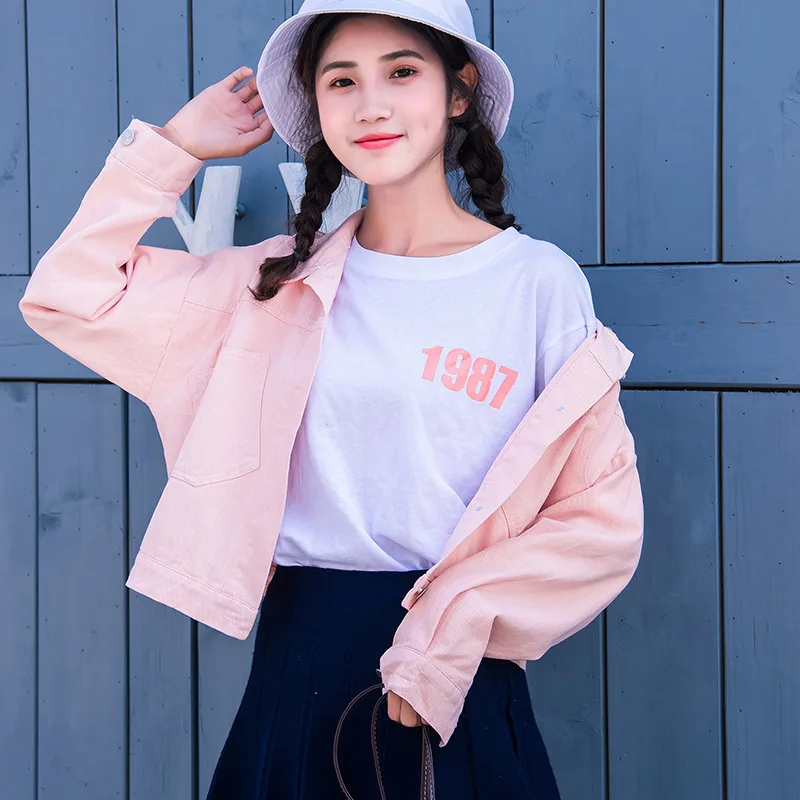 Harujuku Japanese Streetwear Red Short Wind Longsleeve Jacket and Coats Windproof Women Windbreaker Chic for Girls 2019 Spring F Harujuku Japanese Streetwear Red Short Wind Longsleeve Jacket and Coats Windproof Women Windbreaker Chic for Girls 2019 Spring F