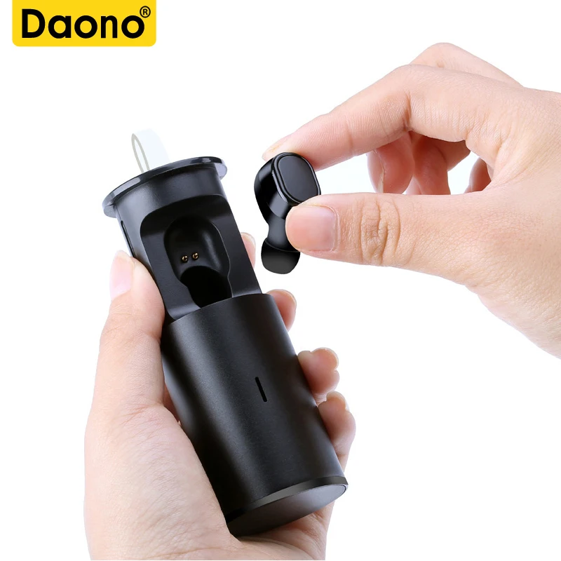 DAONO TWS 18 Беспроводной Bluetooth наушники с Зарядное устройство Box Мини миниатюрные In Ear