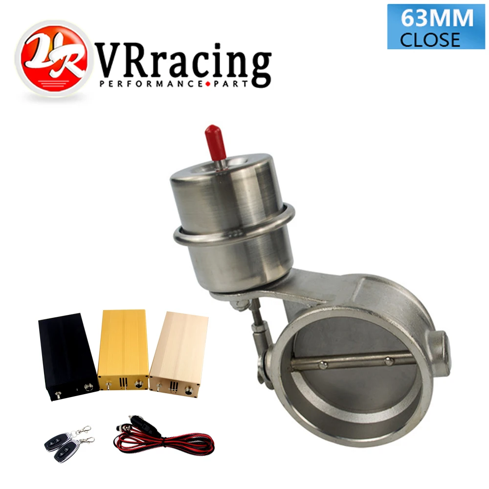 VR RACING Exhaust Control Valve With Vacuum Actuator Cutout 2.5" 63mm