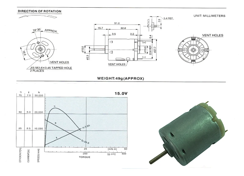 RS-365-2085 MOTOR
