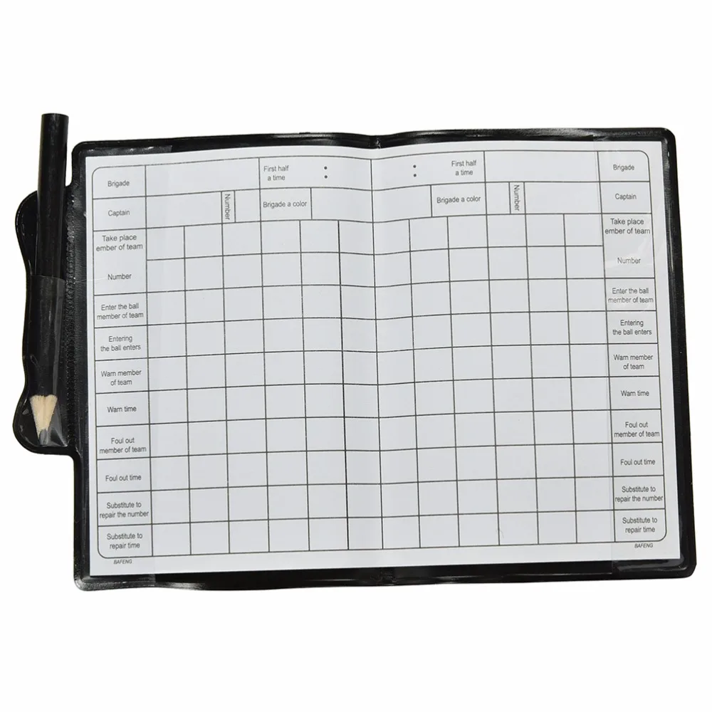 Hot Sale! New Soccer Referee Wallet Red Card And Yellow Card Wallet Pencil Notebook