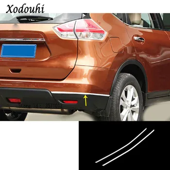 

For Nissan X-Trail XTrail T32/Rogue 2014 2015 2016 car body rear back Bumper corner protection trim frame edge board hoods 2pcs